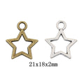 Zinc Alloy Star Charm Pendant for DIY Necklace Bracelet Jewelry Making view 1