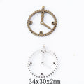 Zinc Alloy Clock Gear Charm Pendant No.158725 for DIY Necklace Bracelet Jewelry Making view 1