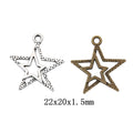 Zinc Alloy Pentagon Charm Pendant for DIY Necklace Bracelet Jewelry Making view 1