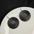 Creative Vinyl Record Disc Acrylic Alloy Drop Earrings For Women Geometric Round Letter Charm Earrings view 3