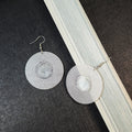 Creative Vinyl Record Disc Acrylic Alloy Drop Earrings For Women Geometric Round Letter Charm Earrings view 4
