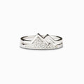 Double Layer Inlaid Heartbeat Mountain Couple Ring For Women, Minimalist Zircon Index Finger Ring view 5