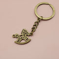 Zinc Alloy Rocking Horse Keychain Bag Charm Gift view 6