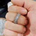 Unisex Hip Hop Micro Pave Ring, Personalized Niche Fashion Jewelry With Premium Look view 4