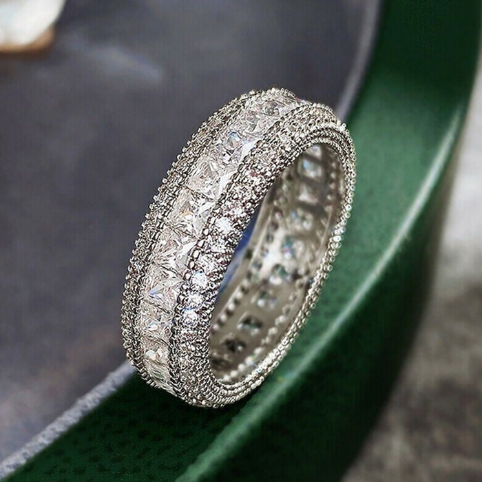 Unisex Hip Hop Micro Pave Ring, Personalized Niche Fashion Jewelry With Premium Look