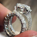 Sterling Silver Zircon Row Inlaid Diamond Ring For Men And Women, Luxury Fashion Index Finger Ring view 5