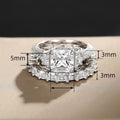 Sterling Silver Zircon Row Inlaid Diamond Ring For Men And Women, Luxury Fashion Index Finger Ring view 4