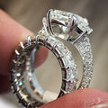 Sterling Silver Zircon Row Inlaid Diamond Ring For Men And Women, Luxury Fashion Index Finger Ring view 1