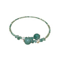 New Chinese Style Contrast Beaded Jade Lotus Choker Necklace Elegant Floral Jewelry view 5