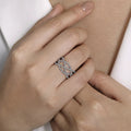 European American Thorn Cross Ring, Light Luxury Hollow Out Hip Hop Street Style Versatile Finger Ring view 3