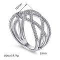 European American Thorn Cross Ring, Light Luxury Hollow Out Hip Hop Street Style Versatile Finger Ring view 5