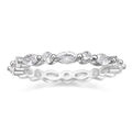 Minimalist Thin Band Ring With Marquise Row Stones Fashion Trend Jewelry For Women view 2