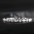 Minimalist Thin Band Ring With Marquise Row Stones Fashion Trend Jewelry For Women view 1