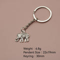 Metal Elephant Keychain Bag Charm (5402) view 2