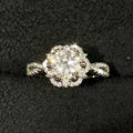 Rose Flower Zircon Sunflower Ring For Women, Couple Engagement Wedding Finger Ring view 2