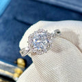 Rose Flower Zircon Sunflower Ring For Women, Couple Engagement Wedding Finger Ring view 5