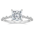 Luxury Geometric Square Engagement Ring, Super Sparkling Pave Zircon Proposal Finger Ring For Women view 1