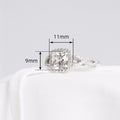 Fashion Square Chain Twisted Shank Zircon Women's Ring, Stylish Wedding Engagement Jewelry view 4