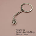 Metal Santa Claus Keychain Christmas Holiday Bag Charm Gift view 2