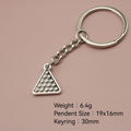 Metal Billiard Snooker Ball Keychain Sports Key Ring Gift view 2
