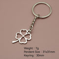 Zinc Alloy Four Leaf Clover Keychain For Lucky Bag Charm view 2