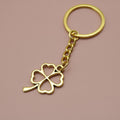 Zinc Alloy Four Leaf Clover Keychain For Lucky Bag Charm view 6