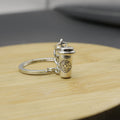 Zinc Alloy 3D Coffee Cup Keychain For Bag Charm Gift view 3