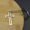 Metal Cross Keychain Bag Charm – Silver view 4