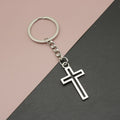 Metal Cross Keychain Bag Charm – Silver view 1