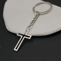 Metal Cross Keychain Bag Charm – Silver view 3
