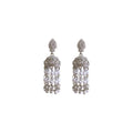New Chinese Style Faux Pearl Tassel Drop Earrings With Zircon Inlay Geometric Vintage Design view 5