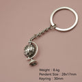 Zinc Alloy Minimalist Globe Keychain For Travel Bag Charm view 2