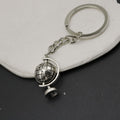 Zinc Alloy Minimalist Globe Keychain For Travel Bag Charm view 3