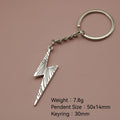 Metal Lightning Bolt Keychain Bag Charm view 2