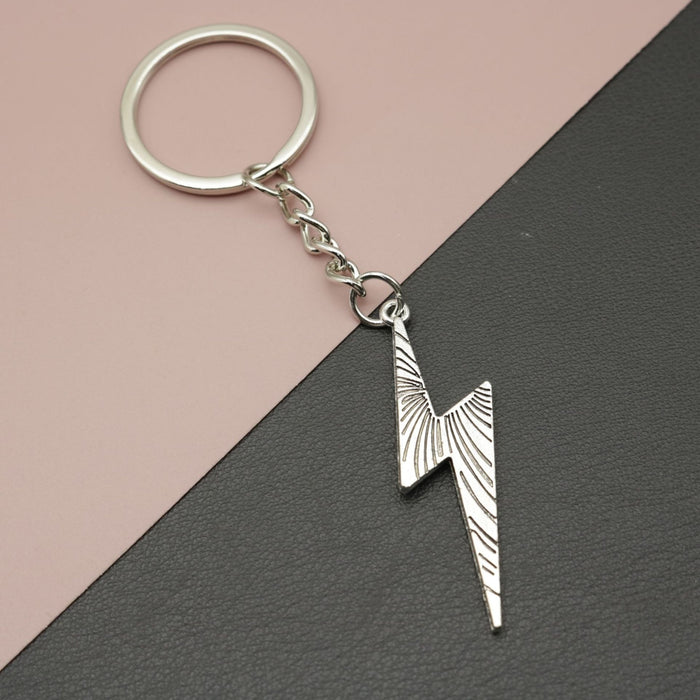 Metal Lightning Bolt Keychain Bag Charm