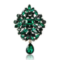 Alloy Crystal Glass Pendant Brooch Pin For Dresses And Suits view 5