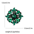 Crystal Glass Flower Brooch Pin For Elegant Suits And Dresses view 7
