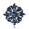 Crystal Glass Flower Brooch Pin For Elegant Suits And Dresses view 5