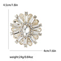 Alloy Crystal Flower Brooch For Women's Dress And Suit Decoration view 7