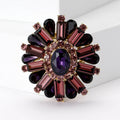 Alloy Crystal Flower Brooch For Women's Dress And Suit Decoration view 2