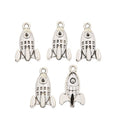Antique Silver Zinc Alloy Rocket Charm Pendant for DIY Necklace Bracelet Jewelry Making view 2