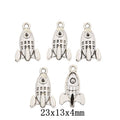 Antique Silver Zinc Alloy Rocket Charm Pendant for DIY Necklace Bracelet Jewelry Making view 1