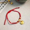 New Chinese Style Red Handmade Braided Bracelet With Candy Goldfish And Lion Dance Pendant view 2