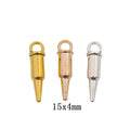 Zinc Alloy Bullet Charm Pendant for DIY Necklace Bracelet Jewelry Making view 1