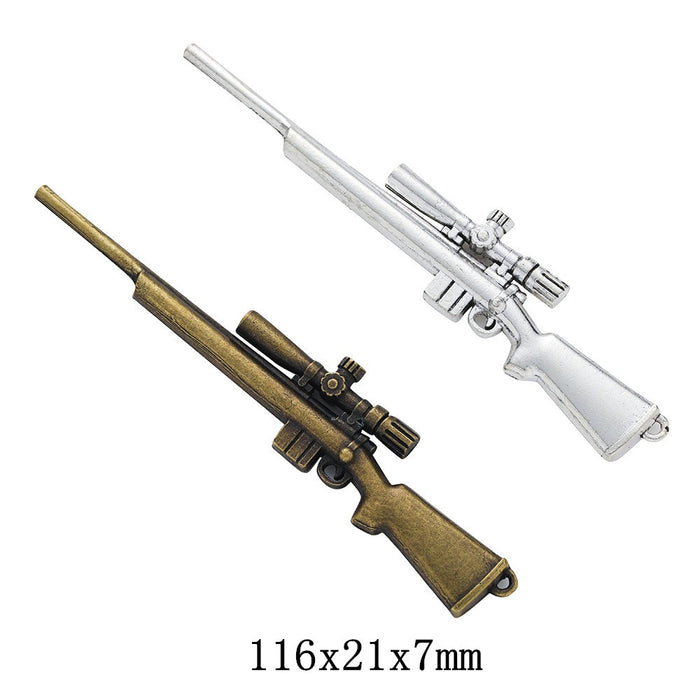 Zinc Alloy Gun Charm Pendant No.008693 for DIY Necklace Bracelet Jewelry Making