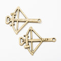 Zinc Alloy Bow And Arrow Charm Pendant No.406863 for DIY Necklace Bracelet Jewelry Making view 2