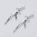 Antique Silver Zinc Alloy Gun Charm Pendant No.400696 for DIY Necklace Bracelet Jewelry Making view 1