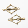 Zinc Alloy Bow And Arrow Charm Pendant No.577982 for DIY Necklace Bracelet Jewelry Making view 2