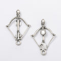 Zinc Alloy Bow And Arrow Charm Pendant No.577982 for DIY Necklace Bracelet Jewelry Making view 3