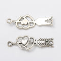 Zinc Alloy Bow And Arrow Charm Pendant for DIY Necklace Bracelet Jewelry Making view 2